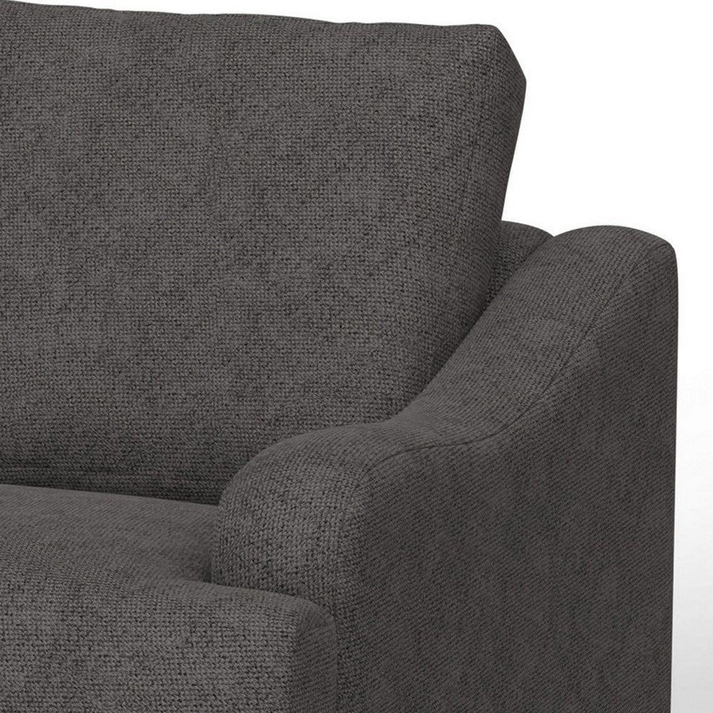Alfi Accent Chair, Classic Details, 41 Inch, Solid Wood, Gray Polyester -BM323335