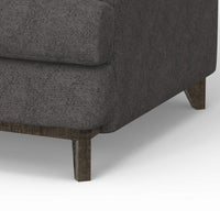 Alfi Accent Chair, Classic Details, 41 Inch, Solid Wood, Gray Polyester -BM323335