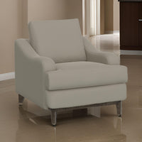 Alfi Accent Chair, Classic, 41 Inch, Solid Wood, Almond Gray Polyester -BM323336