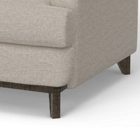 Alfi Accent Chair, Classic Details, 41 Inch Solid Wood, Beige Polyester -BM323338