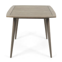 Lexy Outdoor Dining Chair, Square 36 Inch, Gray Acacia Wood, Tapered Legs -BM323371