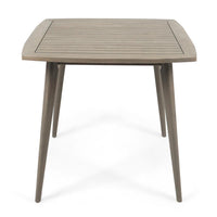 Lexy Outdoor Dining Chair, Square 36 Inch, Gray Acacia Wood, Tapered Legs -BM323371