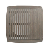 Lexy Outdoor Dining Chair, Square 36 Inch, Gray Acacia Wood, Tapered Legs -BM323371