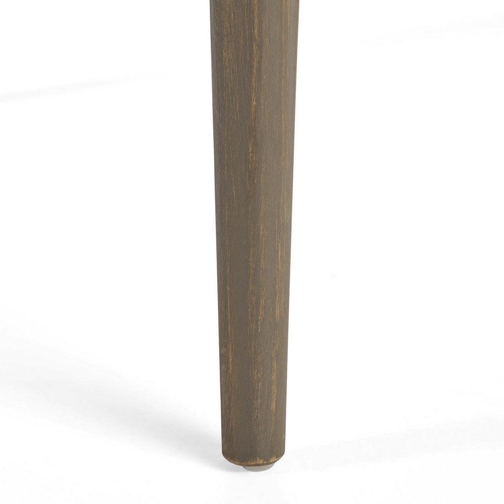 Lexy Outdoor Dining Chair, Square 36 Inch, Gray Acacia Wood, Tapered Legs -BM323371