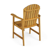 Pima Outdoor Dining Chair Set of 2, H Frame, Adirondack Brown Acacia Wood -BM323373