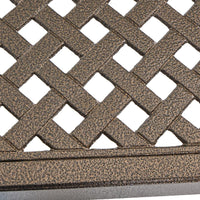 Riley Outdoor Dining Table, Glossy Black Metal Lattice, Square 61 Inch -BM323380