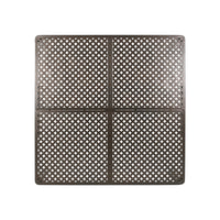 Riley Outdoor Dining Table, Glossy Black Metal Lattice, Square 61 Inch -BM323380