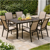 Riley Outdoor Dining Table, Glossy Black Metal Lattice, Square 61 Inch -BM323380