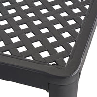 Riley Outdoor Dining Table, Square 61 Inch Matte Black Metal Lattice -BM323381
