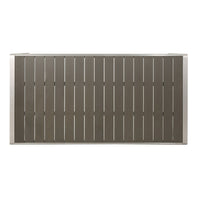 Eoin Outdoor Dining Table, Rectangular 71 Inch Gray Faux Wood, Metal Frame -BM323385
