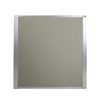 Kimi Outdoor Dining Table, Dark Gray Glass Top, Metal Frame, Square 35 Inch -BM323388