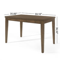 Kiyan Counter Height Dining Table, Brown Rubberwood, 59 Inch Rectangular -BM323415