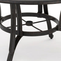 Simon Outdoor Dining Table, Round 47 Inch, Bronze Finished Cast Metal Frame -BM323433