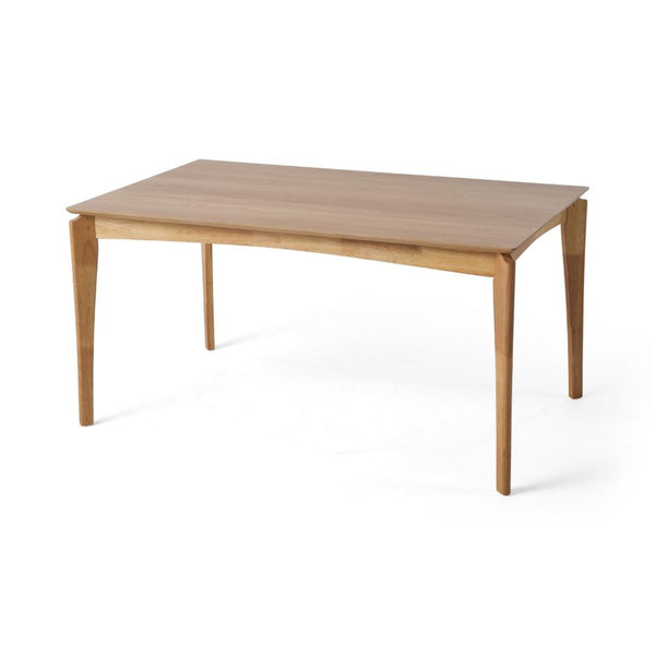 Jimi Dining Table, Brown Rubberwood, Tapered Legs, Rectangular 59 Inch -BM323443