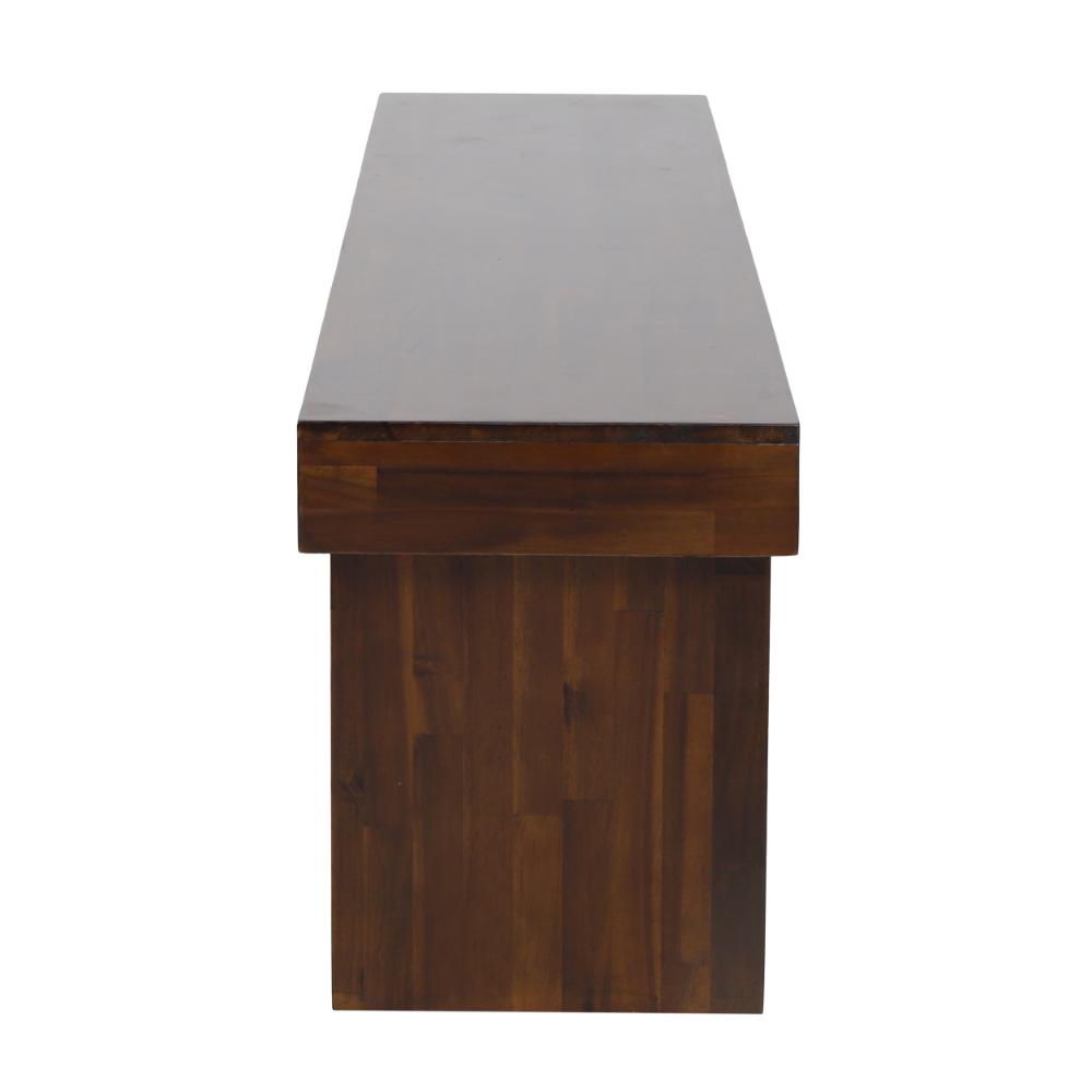 Gidi Dining Bench Set of 2, Dark Brown Acacia Wood, Heavy Solid Wood Legs -BM323445