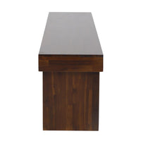 Gidi Dining Bench Set of 2, Dark Brown Acacia Wood, Heavy Solid Wood Legs -BM323445