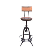Nicole Swivel Chair, Counter to Bar Height Adjustable, Brown and Black -BM323576