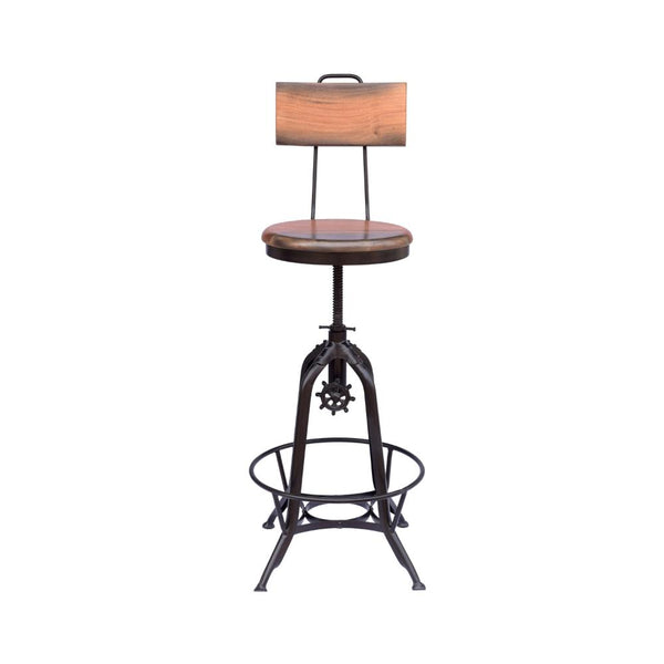 Nicole Swivel Chair, Counter to Bar Height Adjustable, Brown and Black -BM323576