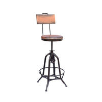Nicole Swivel Chair, Counter to Bar Height Adjustable, Brown and Black -BM323576