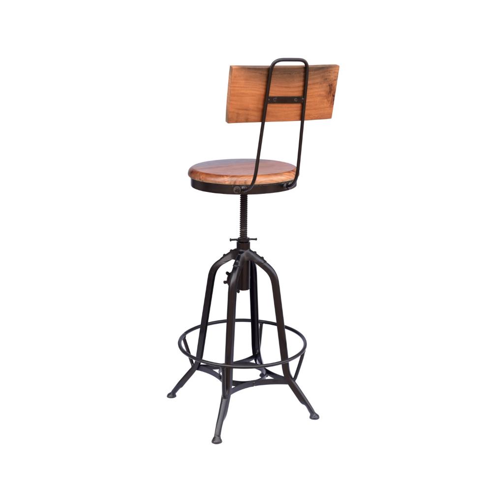Nicole Swivel Chair, Counter to Bar Height Adjustable, Brown and Black -BM323576