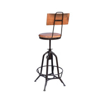 Nicole Swivel Chair, Counter to Bar Height Adjustable, Brown and Black -BM323576