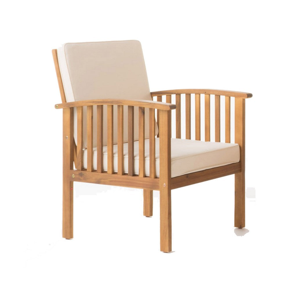 Sayan 4pc Outdoor Coffee Table Set, Loveseat, 2 Chairs, Beige, Brown -BM323582