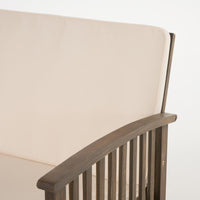 Sayan 4pc Outdoor Coffee Table Set, Loveseat, 2 Chairs, Beige and Gray -BM323583