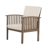 Sayan 4pc Outdoor Coffee Table Set, Loveseat, 2 Chairs, Beige and Gray -BM323583