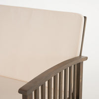 Sayan 4pc Outdoor Coffee Table Set, Loveseat, 2 Chairs, Beige and Gray -BM323583