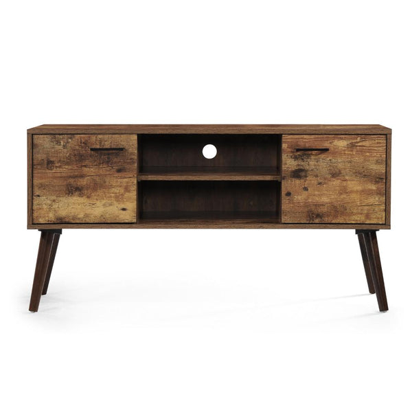 Phoebe TV Entertainment Console, 48 Inch 2 Cabinets 2 Shelves, Brown -BM323587