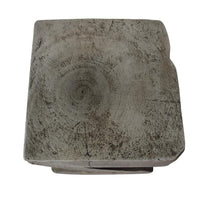 Kiara Side Table, Z Shape, Square 13 Inch, Light Gray Concrete Frame -BM323590