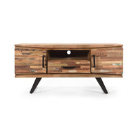 Erica TV Media Console, 2 Cabinets, Drawer, Shelf, 51 Inch Brown Wood -BM323616