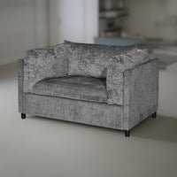 Lexie Accent Chair, Dark Gray Fabric, Plush Pillow Accents, Black Wood -BM323622