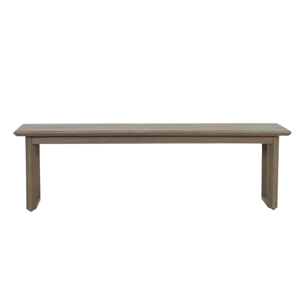 Geny Outdoor Accent Bench, Rugged Design, 61 Inch Brown Acacia Wood -BM323623