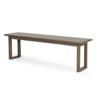 Geny Outdoor Accent Bench, Rugged Design, 61 Inch Brown Acacia Wood -BM323623