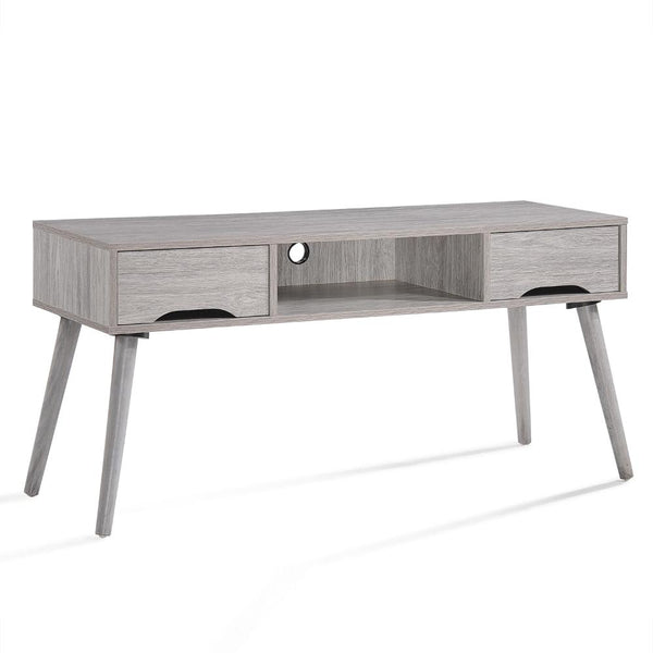 Caden TV Media Entertainment Console, 2 Drawers, 1 Shelf, Gray 47 Inch