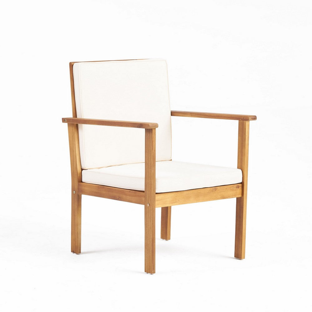 3pc Set with 2 Outdoor Club Chairs and Coffee Table in Acacia Wood -BM323656