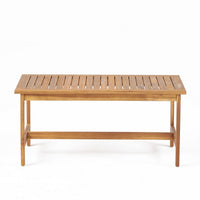 3pc Set with 2 Outdoor Club Chairs and Coffee Table in Acacia Wood -BM323656