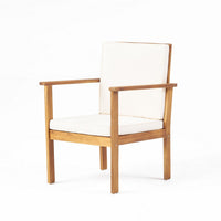 3pc Set with 2 Outdoor Club Chairs and Coffee Table in Acacia Wood -BM323656