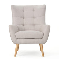Ranie Accent Club Chair, Rubberwood Legs Wheat Button Tufted Polyester -BM323673