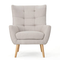 Ranie Accent Club Chair, Rubberwood Legs Wheat Button Tufted Polyester -BM323673