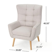 Ranie Accent Club Chair, Rubberwood Legs Wheat Button Tufted Polyester -BM323673