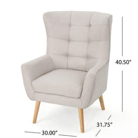 Ranie Accent Club Chair, Rubberwood Legs Wheat Button Tufted Polyester -BM323673