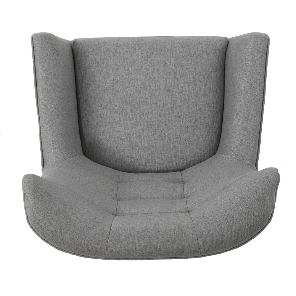 Ranie Accent Club Chair, Rubberwood Legs, Gray Button Tufted Polyester -BM323674