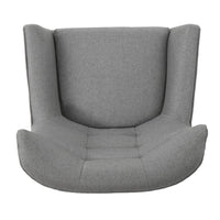 Ranie Accent Club Chair, Rubberwood Legs, Gray Button Tufted Polyester -BM323674