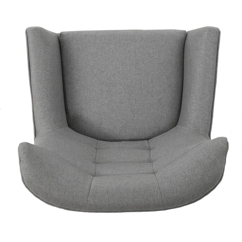 Ranie Accent Club Chair, Rubberwood Legs, Gray Button Tufted Polyester -BM323674