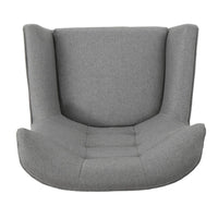 Ranie Accent Club Chair, Rubberwood Legs, Gray Button Tufted Polyester -BM323674