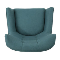 Ranie Accent Club Chair, Rubberwood Legs, Teal Button Tufted Polyester -BM323675