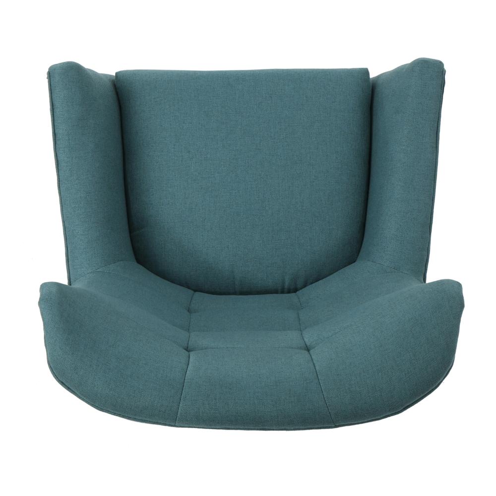 Ranie Accent Club Chair, Rubberwood Legs, Teal Button Tufted Polyester -BM323675