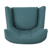 Ranie Accent Club Chair, Rubberwood Legs, Teal Button Tufted Polyester -BM323675